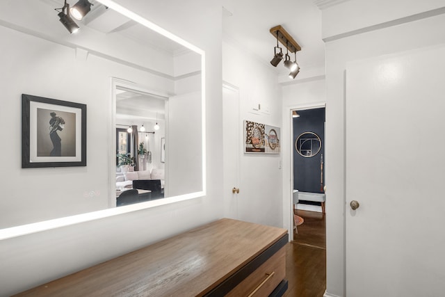 50 Park Ave Unit 10-F, New York City, NY 10016 - hallway featuring dark wood-style floors