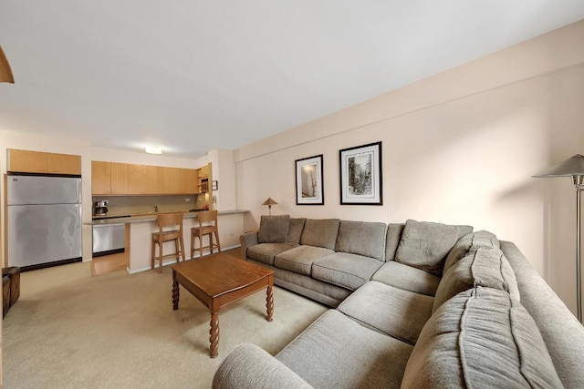 view of carpeted living room