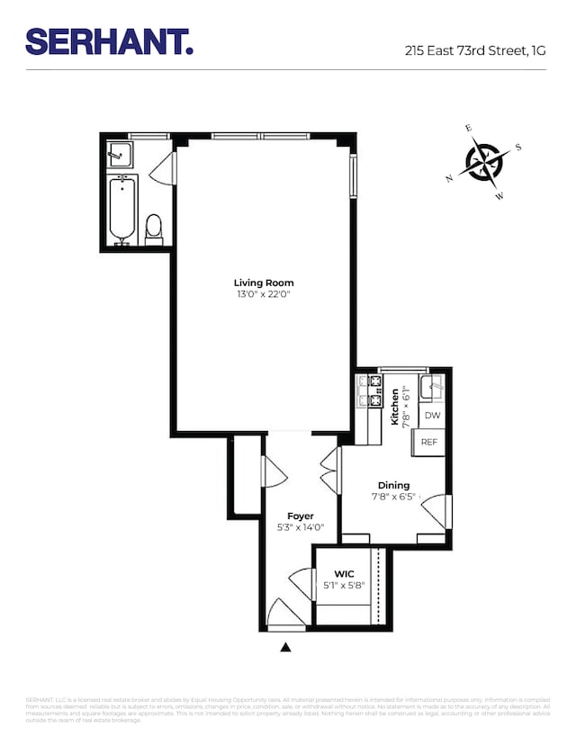 215 E 73rd St Unit 1G, New York City, NY 10021 - property floor plan