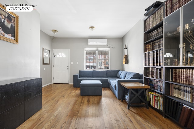 living room featuring wood-type flooring