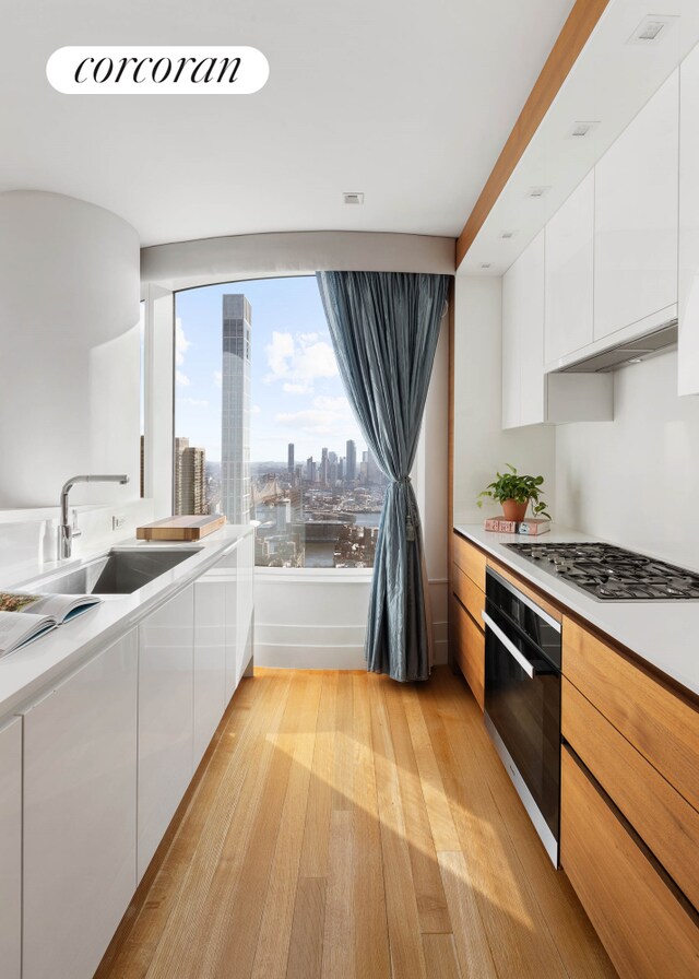 interior space featuring light hardwood / wood-style floors