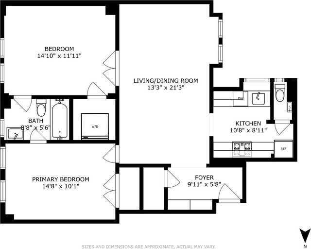 255 W End Ave Unit 4A, New York City, NY 10023 - ensuite bathroom featuring a sink, tile walls, a washtub, and connected bathroom