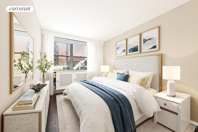 bedroom with baseboards
