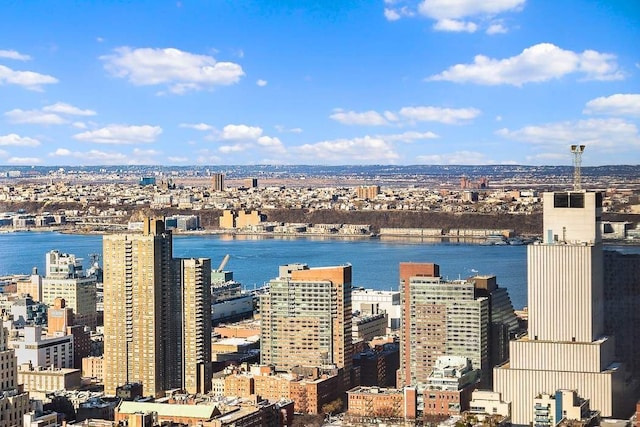 water view with a view of city