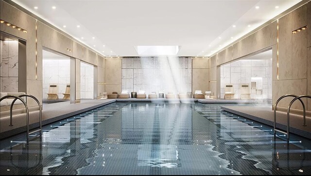 30 Riverside Blvd Unit 20-K, New York City, NY 10069 - view of swimming pool featuring a skylight