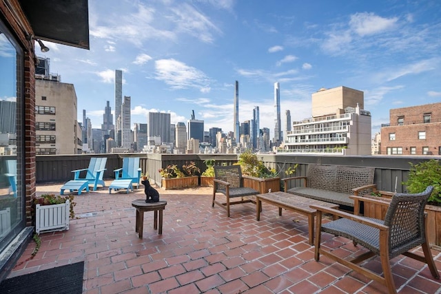 view of patio with an outdoor hangout area