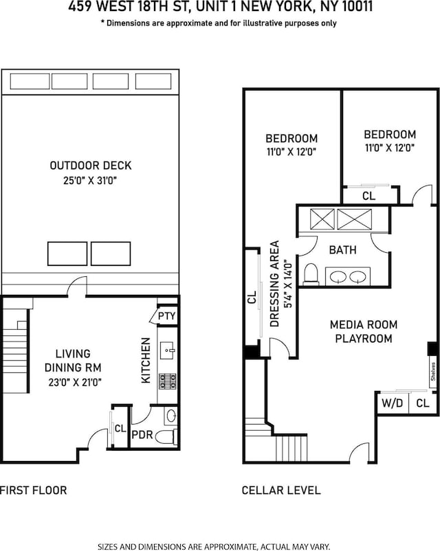 459 W 18th St Unit 1, New York City, NY 10011 - plan