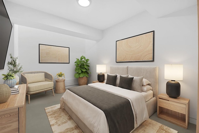 459 W 18th St Unit 1, New York City, NY 10011 - bedroom with concrete floors