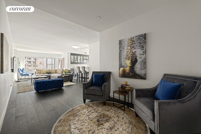 living room featuring hardwood / wood-style floors