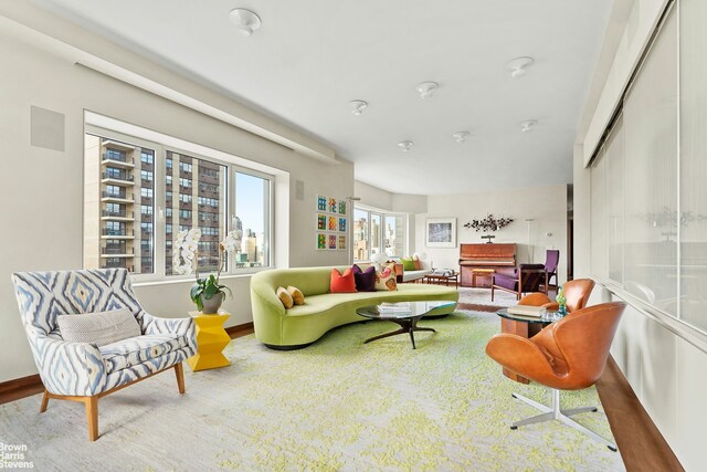 hall featuring hardwood / wood-style floors