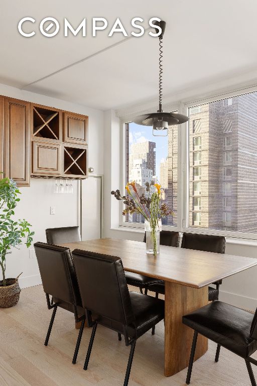 dining room featuring light hardwood / wood-style floors