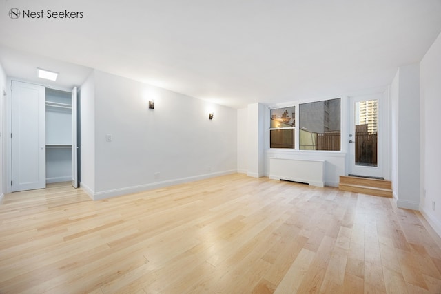 empty room featuring light hardwood / wood-style flooring