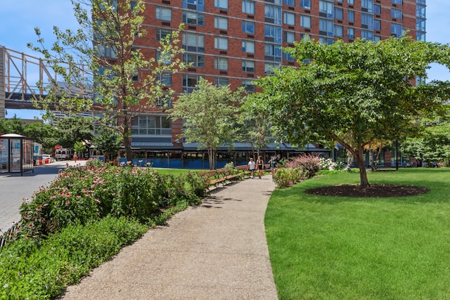 view of home's community featuring a yard