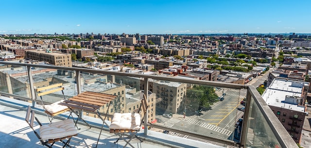 balcony featuring a view of city
