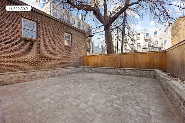 view of patio with a fenced backyard