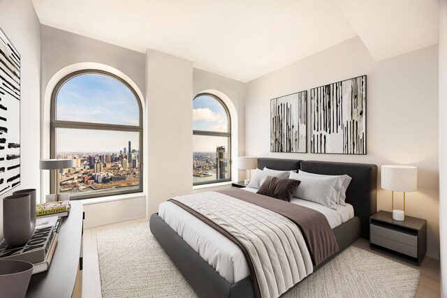 130 William St Unit Loggia59B, New York City, NY 10038 - bedroom with baseboards and light colored carpet