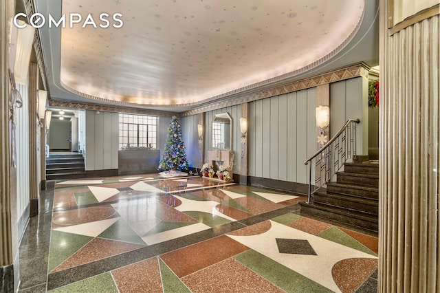 building lobby featuring stairway