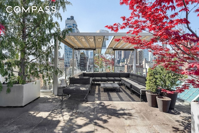 view of patio / terrace with an outdoor living space