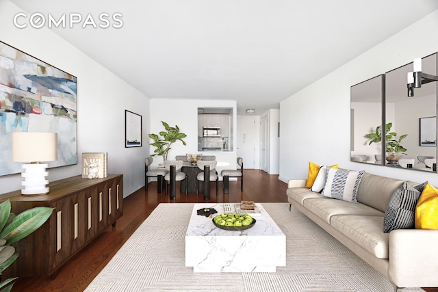 200 E 94th St Unit 2012, New York City, NY 10128 - living area with wood finished floors