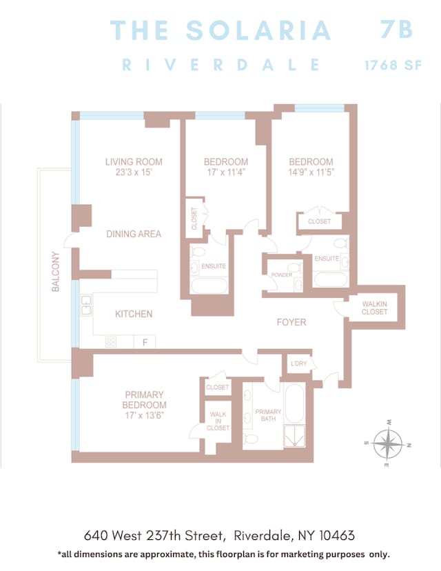 640 W 237th St Unit 7B, New York City, NY 10463 - room layout