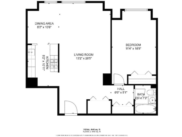 3671 Hudson Manor Ter Unit 1B, New York City, NY 10463 - home floor plan