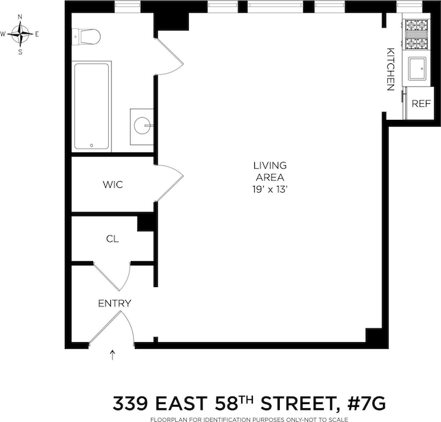 339 E 58th St Unit 7G, New York City, NY 10022 - home floor plan