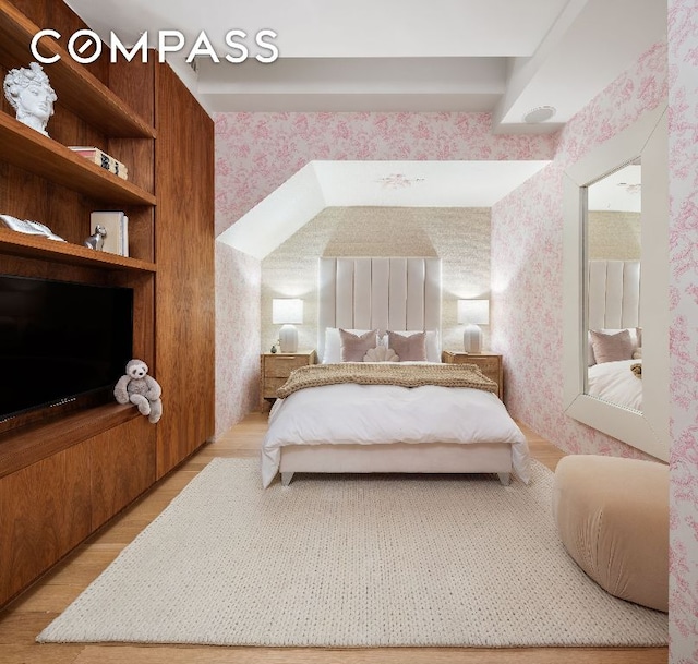 bedroom featuring light hardwood / wood-style flooring