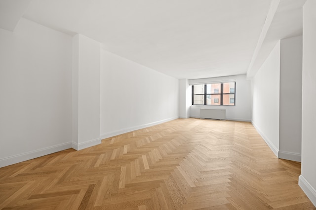 empty room featuring light parquet floors