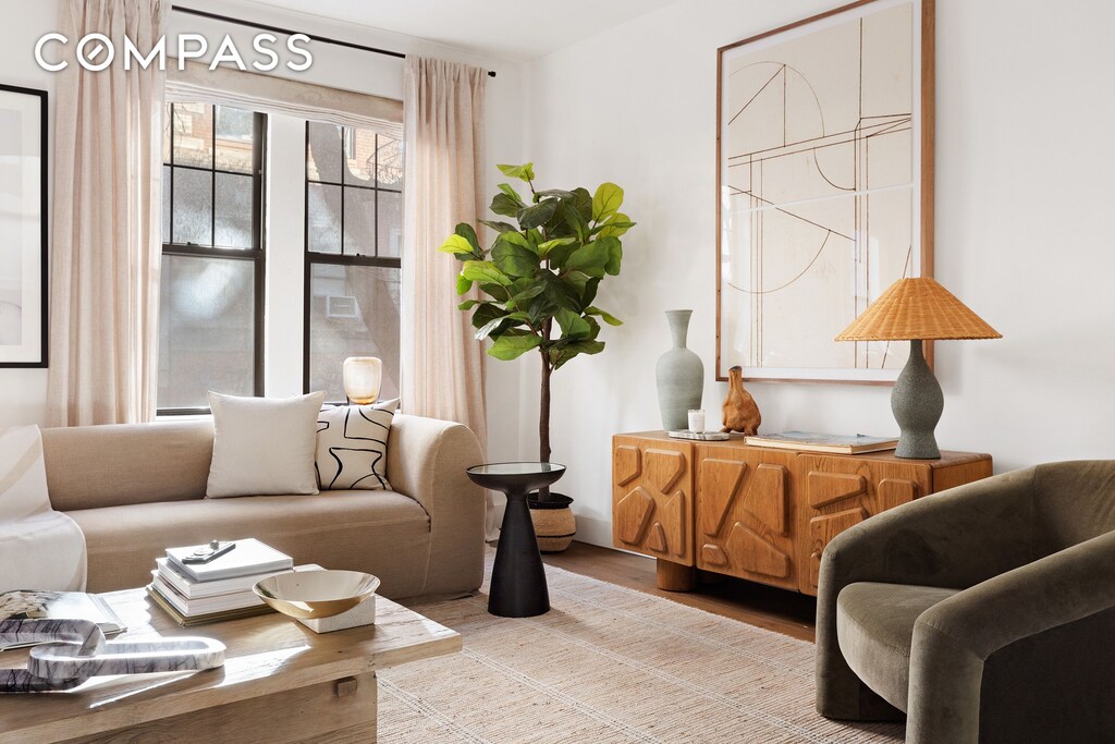 living area featuring light hardwood / wood-style floors