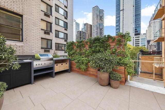 view of patio featuring area for grilling