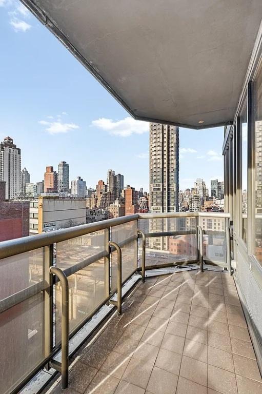 balcony with a city view