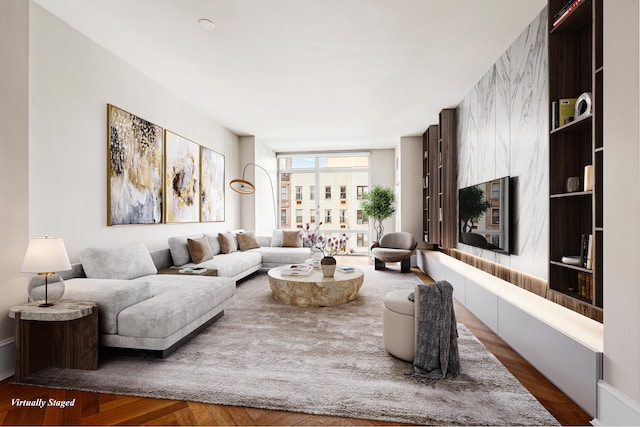 305 E 85th St Unit 3A, New York City, NY 10028 - living area featuring wood finished floors