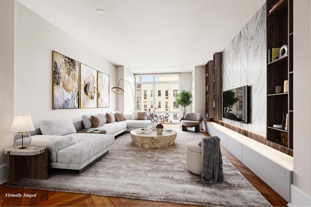 305 E 85th St Unit 3A, New York City, NY 10028 - living room featuring wood finished floors