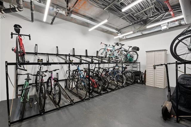 garage with bike storage