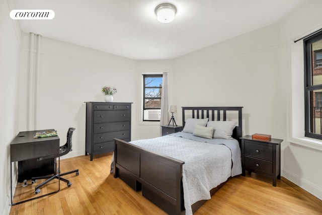 bedroom featuring hardwood / wood-style floors