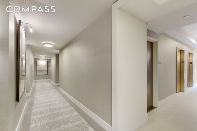 hall with elevator