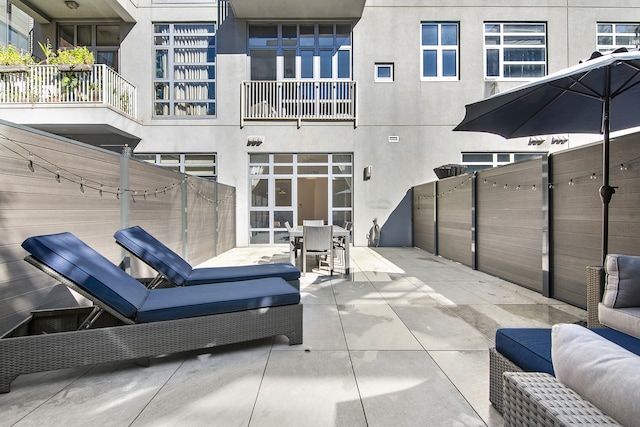 view of patio / terrace with fence