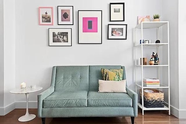 214 N 11th St Unit 1L, New York City, NY 11211 - living area featuring baseboards and wood finished floors