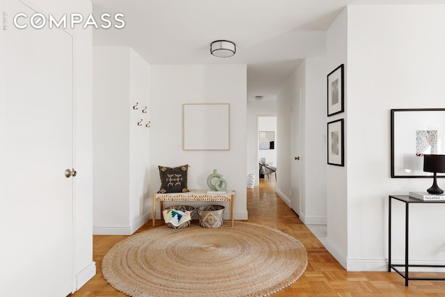 hall with baseboards