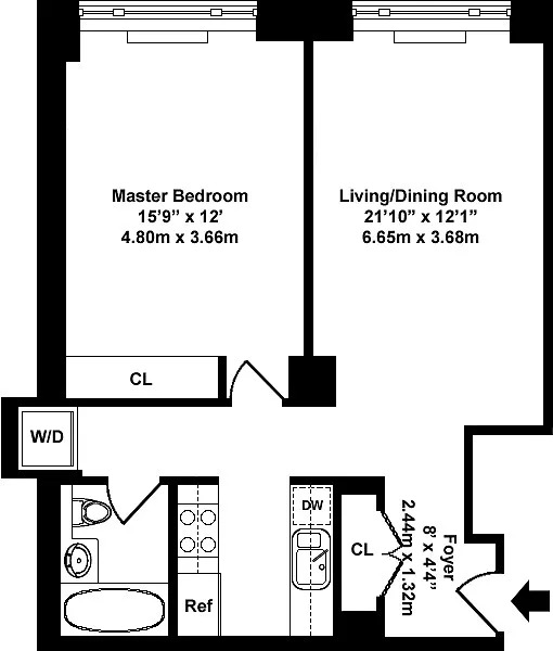 220 Riverside Blvd Unit 15C, New York City, NY 10069 - property floor plan
