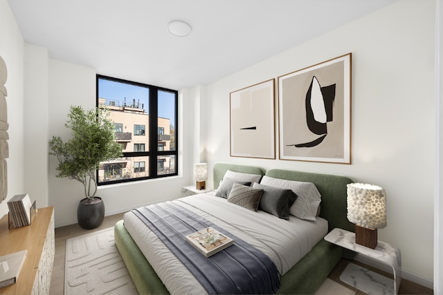 bedroom featuring hardwood / wood-style floors