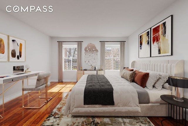 bedroom featuring hardwood / wood-style flooring