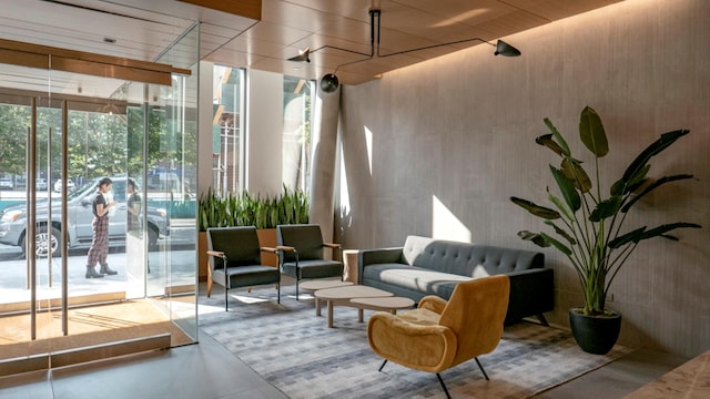 150 Rivington St Unit 5F, New York City, NY 10002 - community lobby featuring a wall of windows