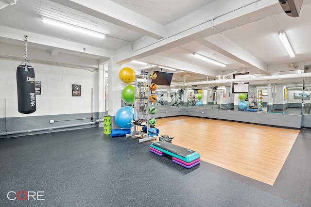 view of exercise room