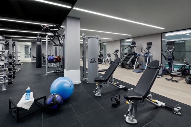 view of gym
