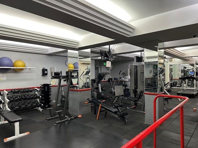 view of workout area