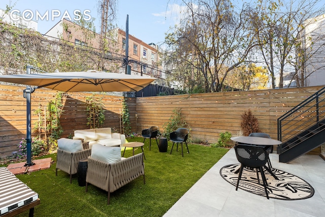 view of patio / terrace with a fenced backyard