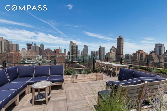 view of patio / terrace with an outdoor living space