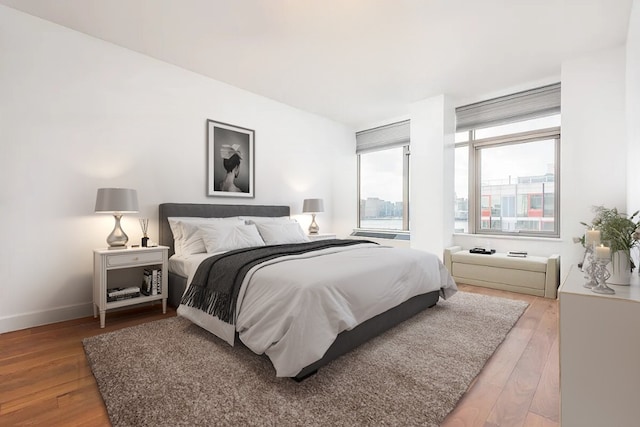 bedroom featuring hardwood / wood-style flooring