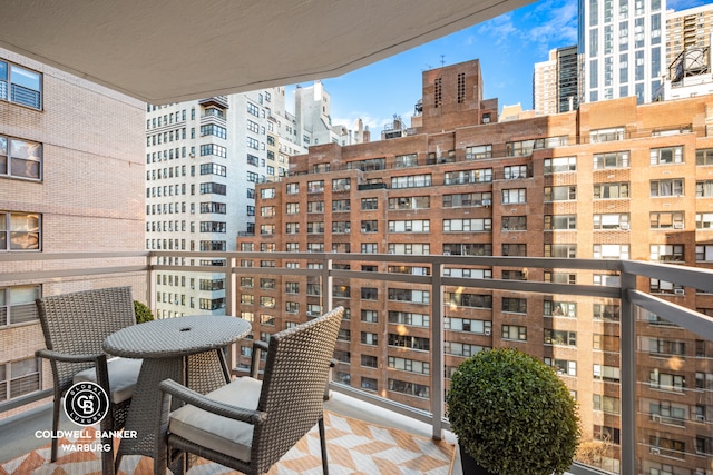 balcony with a view of city